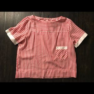Vintage cropped striped tee